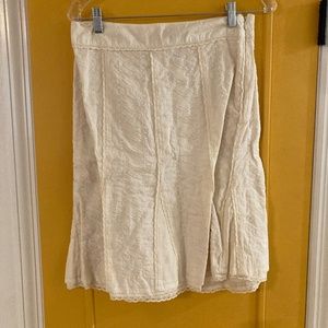 Viola Linen Cream Skirt - Size 0